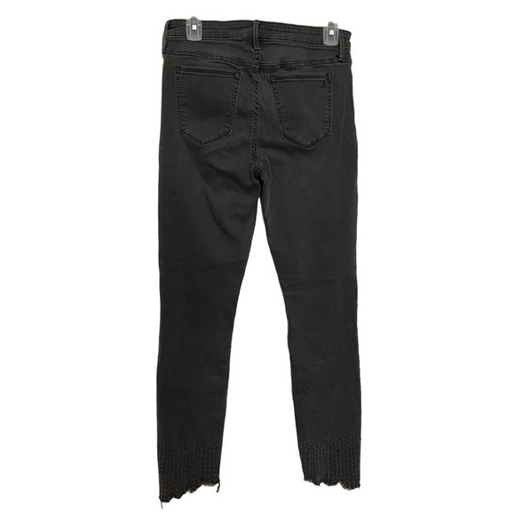 Sam Edelman "The Kitten" Gray Mason Mid Rise Angled Hem Skinny Jeans - Picture 3 of 10